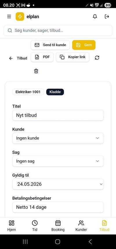 Tilbudsdetaljer